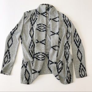Aztec print cardigan
